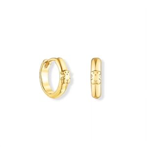 New! TOUS Silver Vermeil basics bear hoop earring. Thickness:3 mm.  011183530